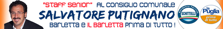 Salvatore Putignano al Consiglio Comunale di Barletta - Staff Senior